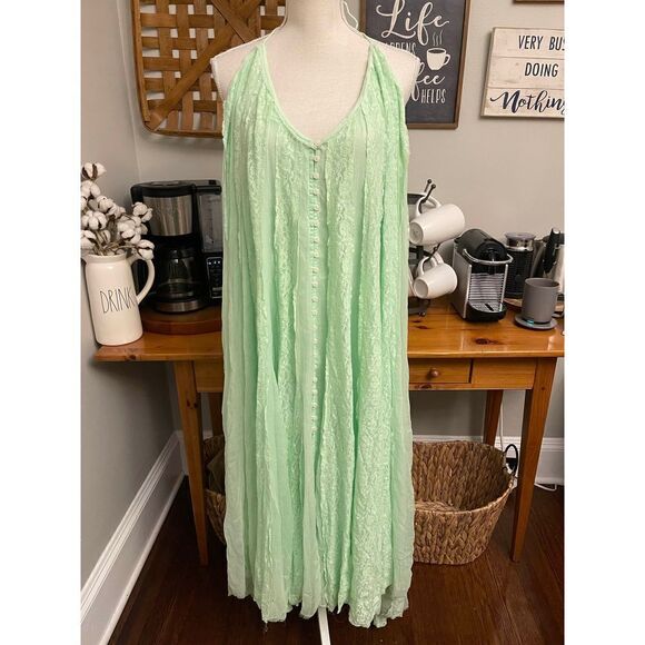 Free People Sweet Sea Maxi Dress size L - Picture 4 of 12